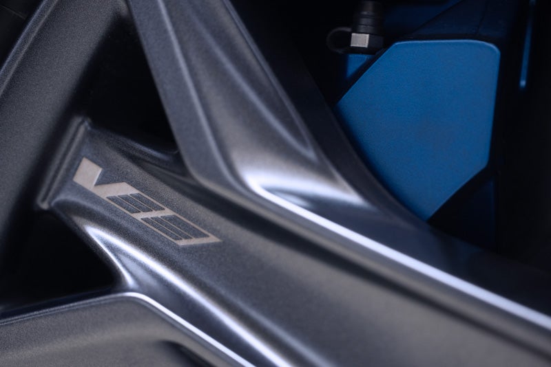 Close-up of the 2026 OPTIQ-V Brembo Performance Front Brakes | Three-Way Cadillac in Bakersfield CA